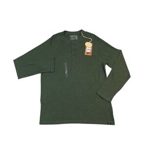 Faherty Cloud Cotton Henley Mens Large Heather Green Dexter Morgan NEW
